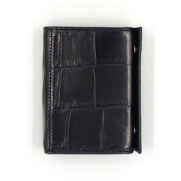 クロコダイル ギボシ留め二つ折り財布 ミッレフォッリエ クロコダイル ギボシ留め二つ折り財布 ミッレフォッリエ