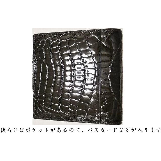 スモールクロコダイル　ジョー　二つ折り財布　革工房比留間の画像