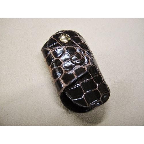 クロコダイル キーケース くるみ型 スモールクロコダイル 革工房