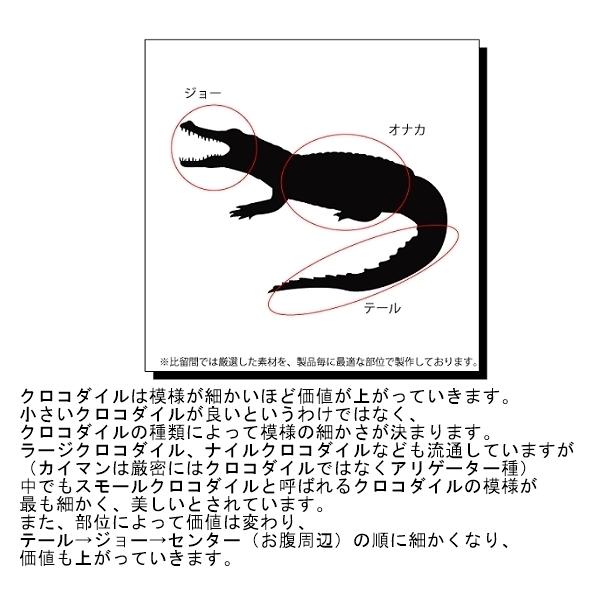 スモールクロコダイル　横取り　長財布　無双　切り目仕上げの画像