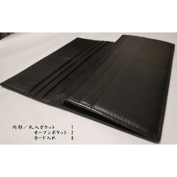 スモールクロコダイル　テール　長財布　切り目仕上げ　革工房比留間の画像