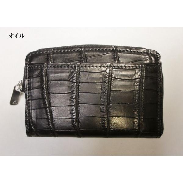 スモールクロコダイル テール アコーディオン 小銭入れ : 革工房比留間