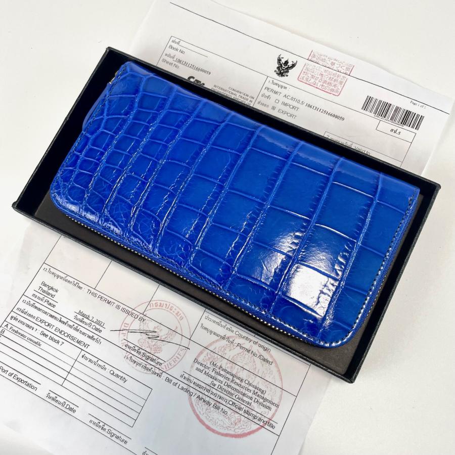 クロコダイル財布 クロコダイル メンズ長財布 シャイニング クロコ財布