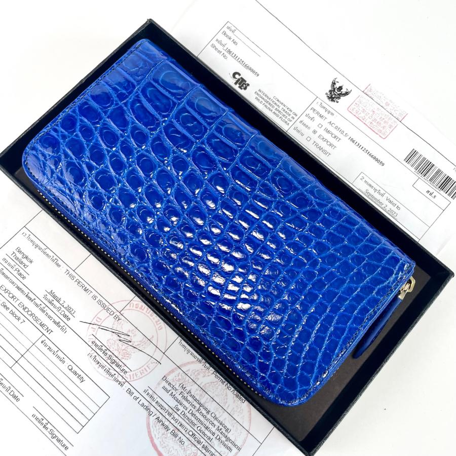 クロコダイル財布 メンズ長財布 クロコダイル シャイニング クロコ財布