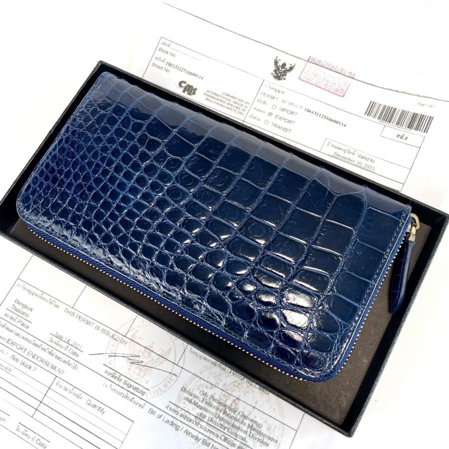 クロコダイル財布 メンズ長財布 クロコダイル メンズ シャイニング