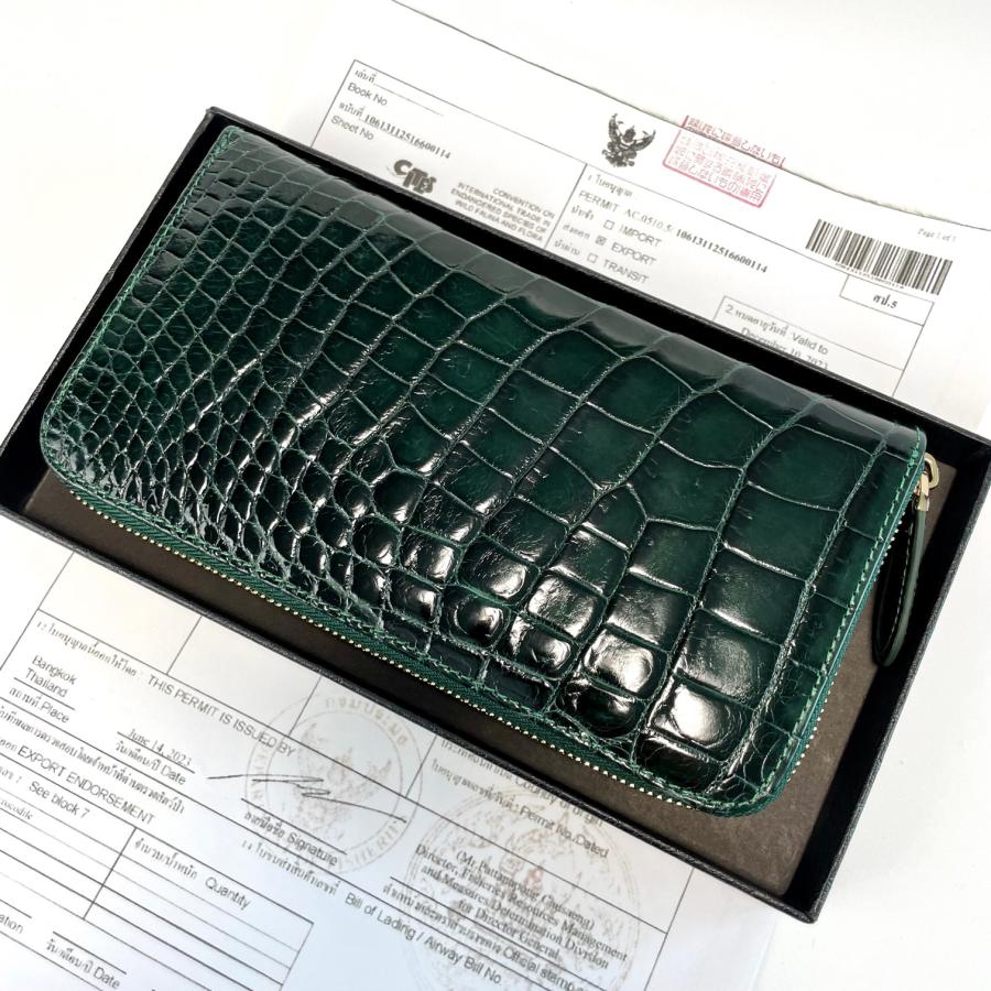 クロコダイル財布 メンズ長財布 クロコダイル 緑 メンズ 財布 クロコダイル財布 メンズ長財布 クロコダイル 緑 メンズ 財布