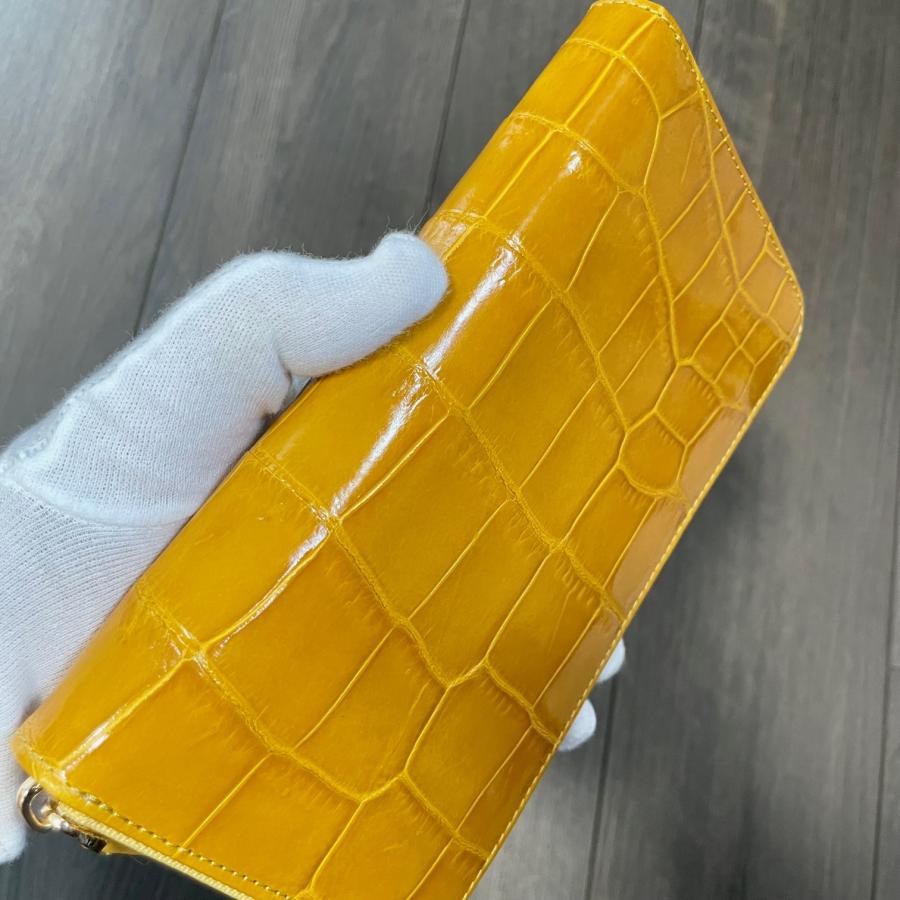 クロコダイル長財布 メンズ長財布 クロコダイル 財布 シャイニング