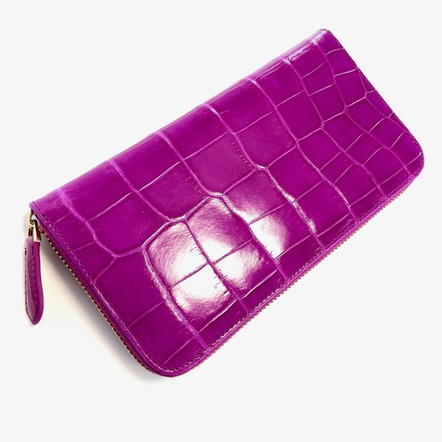 クロコダイル財布 レディース長財布 クロコダイル 財布 シャイニング 