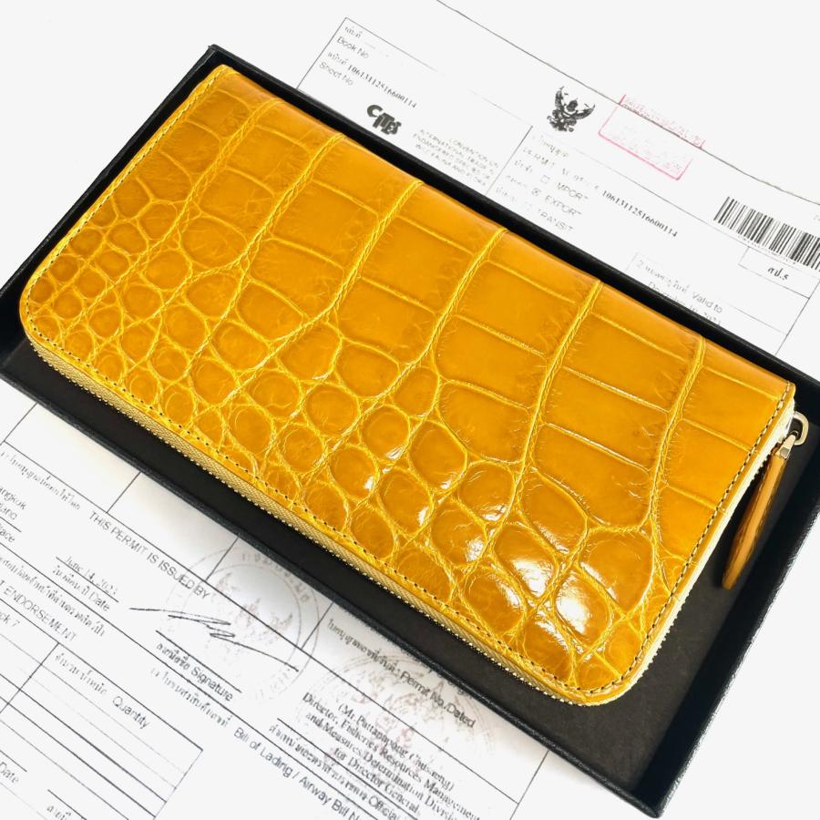 クロコダイル長財布 レディース財布 クロコダイル 財布 シャイニング