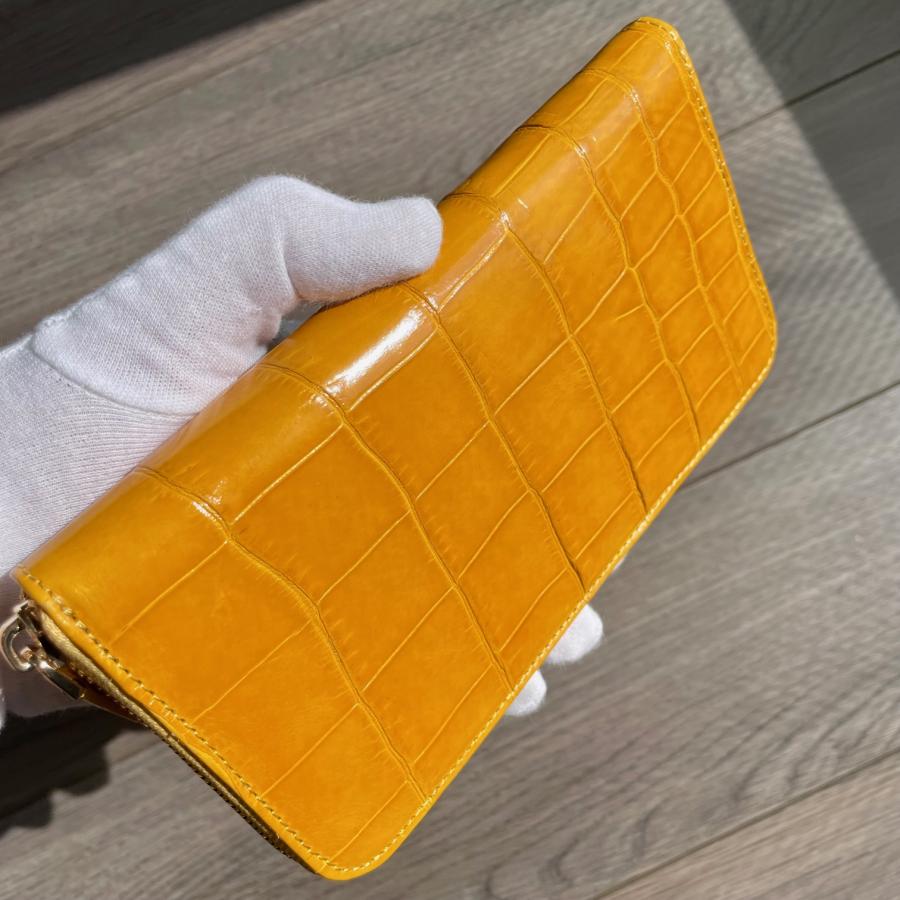 クロコダイル長財布 レディース財布 クロコダイル 財布 シャイニング