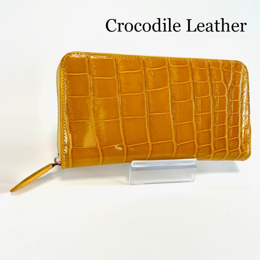 クロコダイル長財布 レディース財布 クロコダイル 財布 シャイニング
