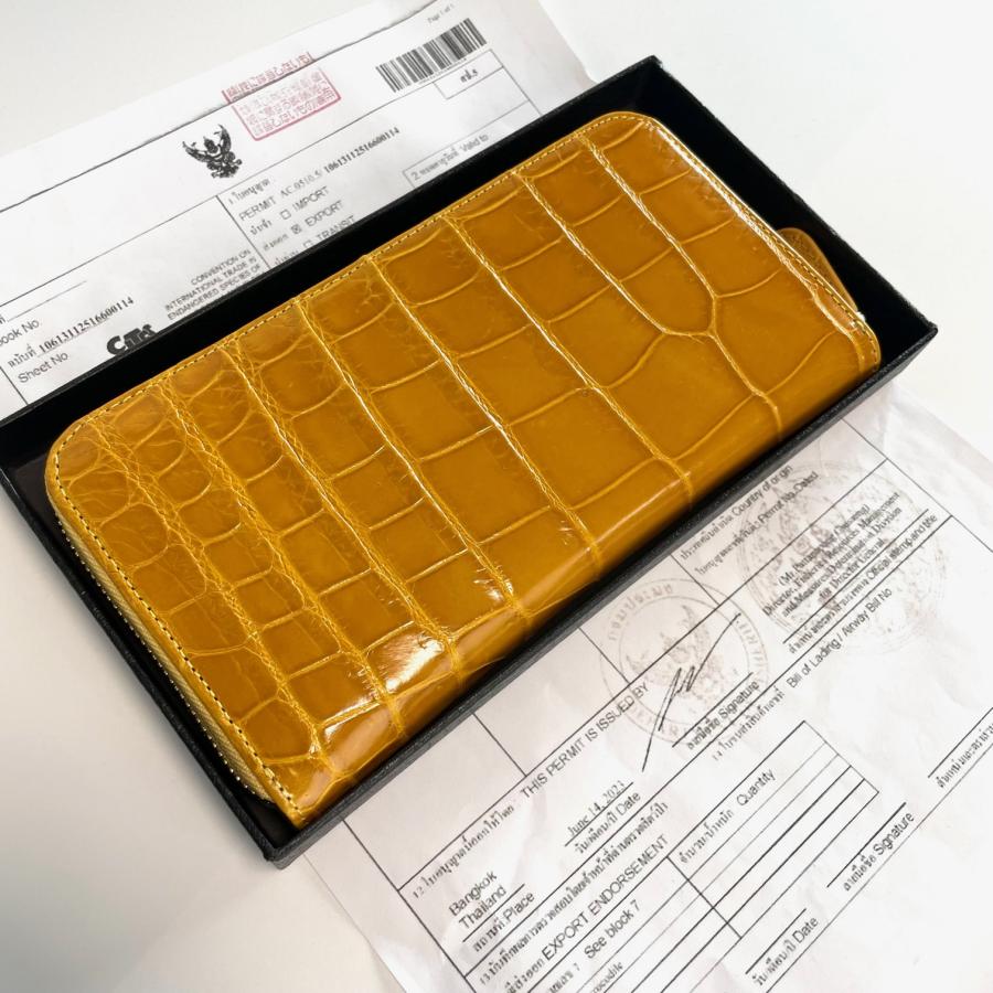 クロコダイル長財布 レディース財布 クロコダイル 財布 シャイニング