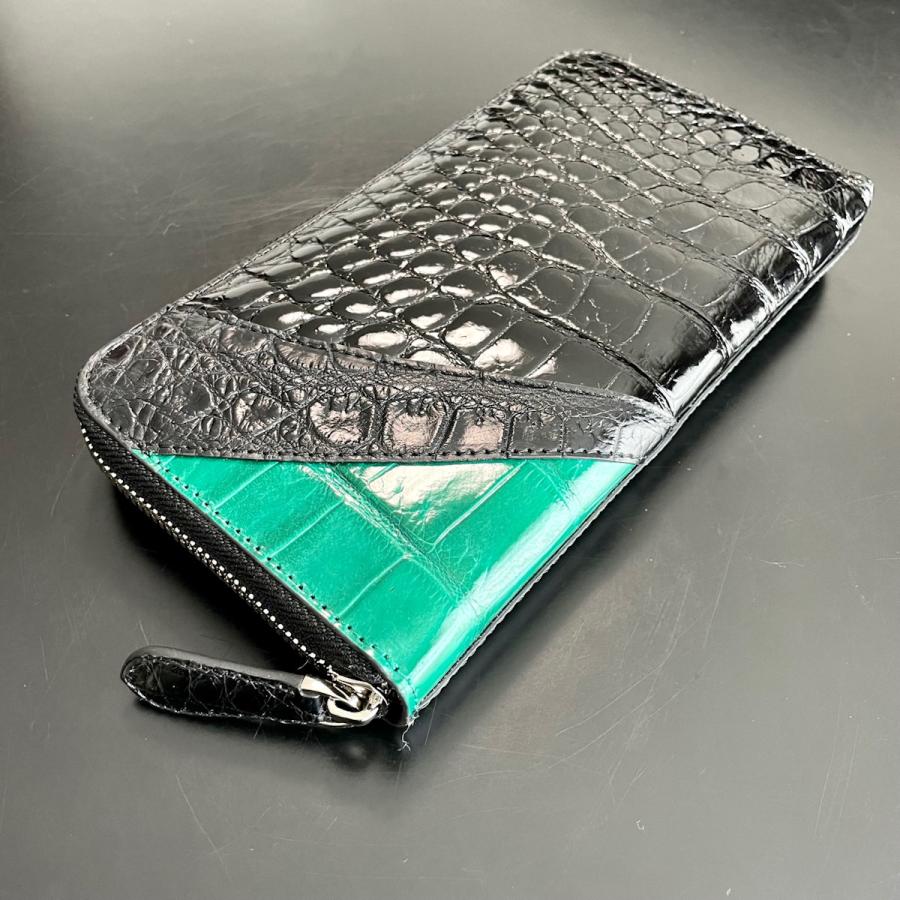 クロコダイル財布 メンズ長財布 ブランド プレミアム シャイニング加工