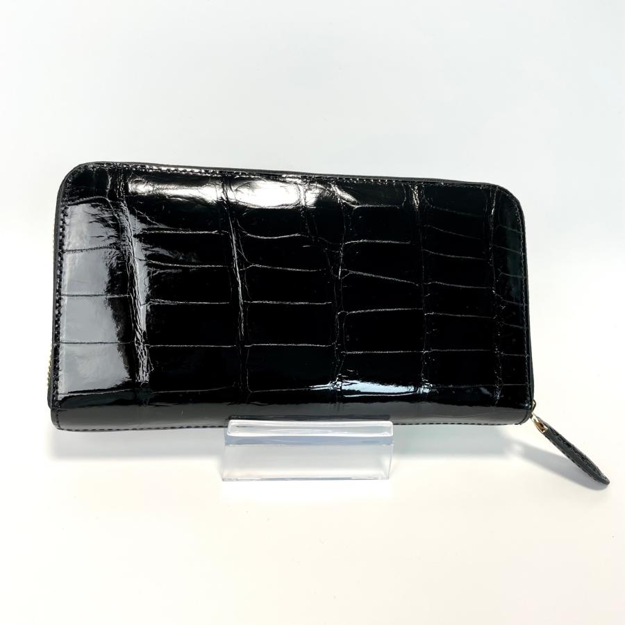 クロコダイル財布 メンズ メンズ長財布 クロコダイル シャイニング 緑