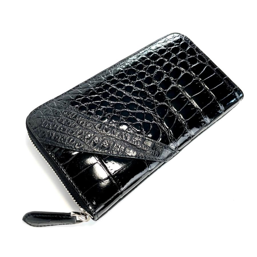 K.J様 光沢 クロコダイル長財布 メンズ長財布 540 シャイニング ブラック K.J様 光沢 クロコダイル長財布 メンズ長財布 540 シャイニング