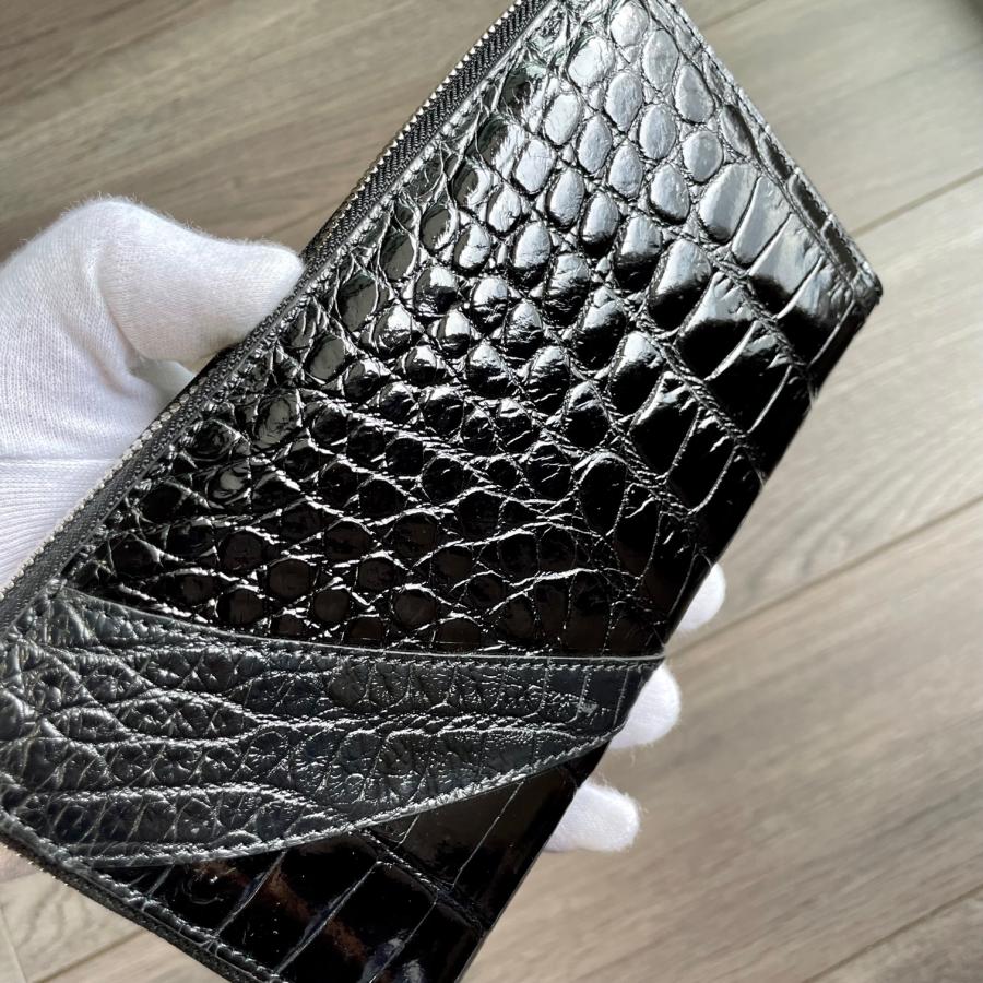 クロコダイル長財布 メンズ財布 シャイニング クロコダイル