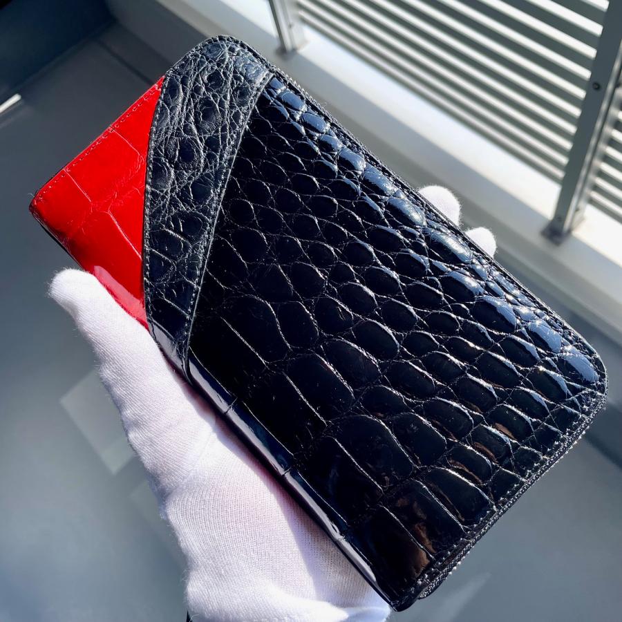 【新品未使用】シャイニングクロコダイル　ラウンドファスナー長財布 クロコダイル長財布 レディース財布 545 人気 シャイニング メンズ長