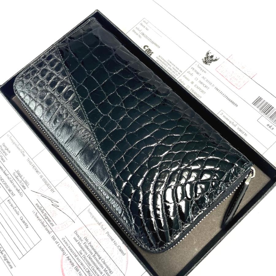 クロコダイル財布 メンズ長財布 クロコダイル メンズ 財布