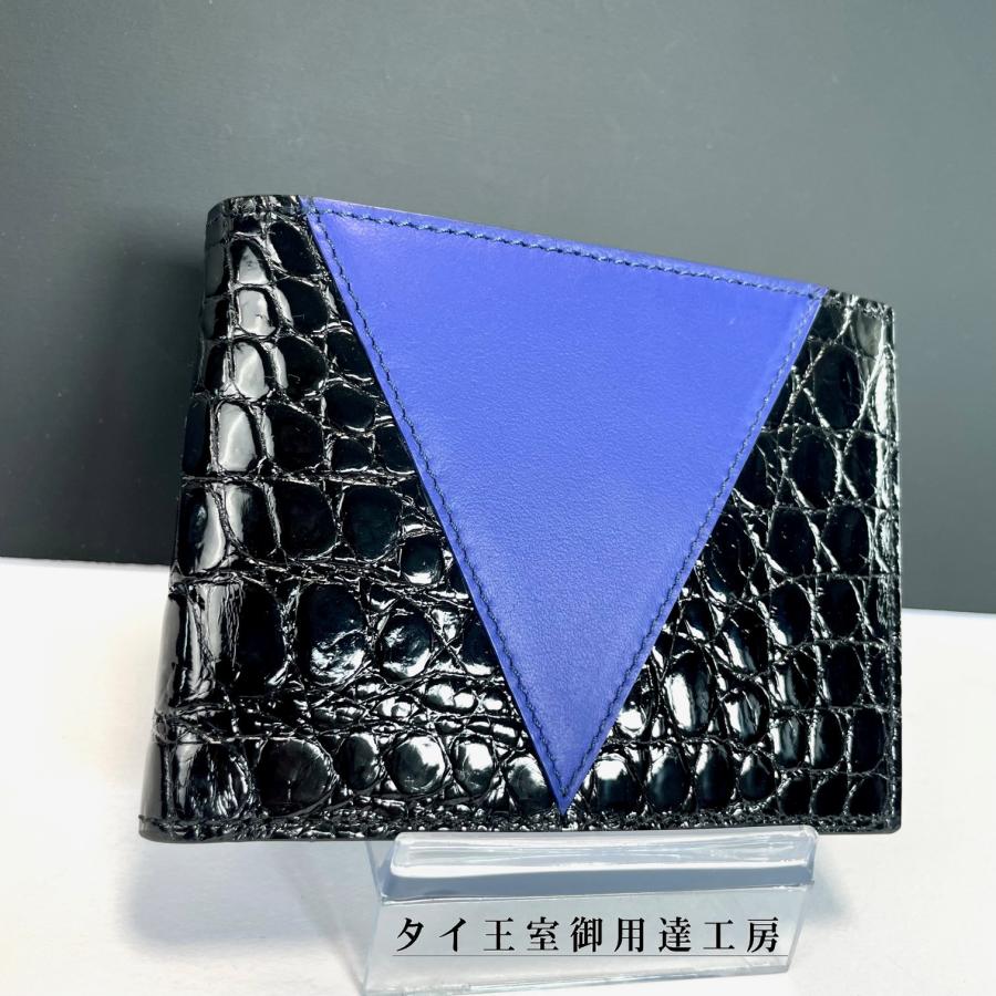 クロコダイル財布メンズ 二つ折り財布 シャイニング クロコダイル