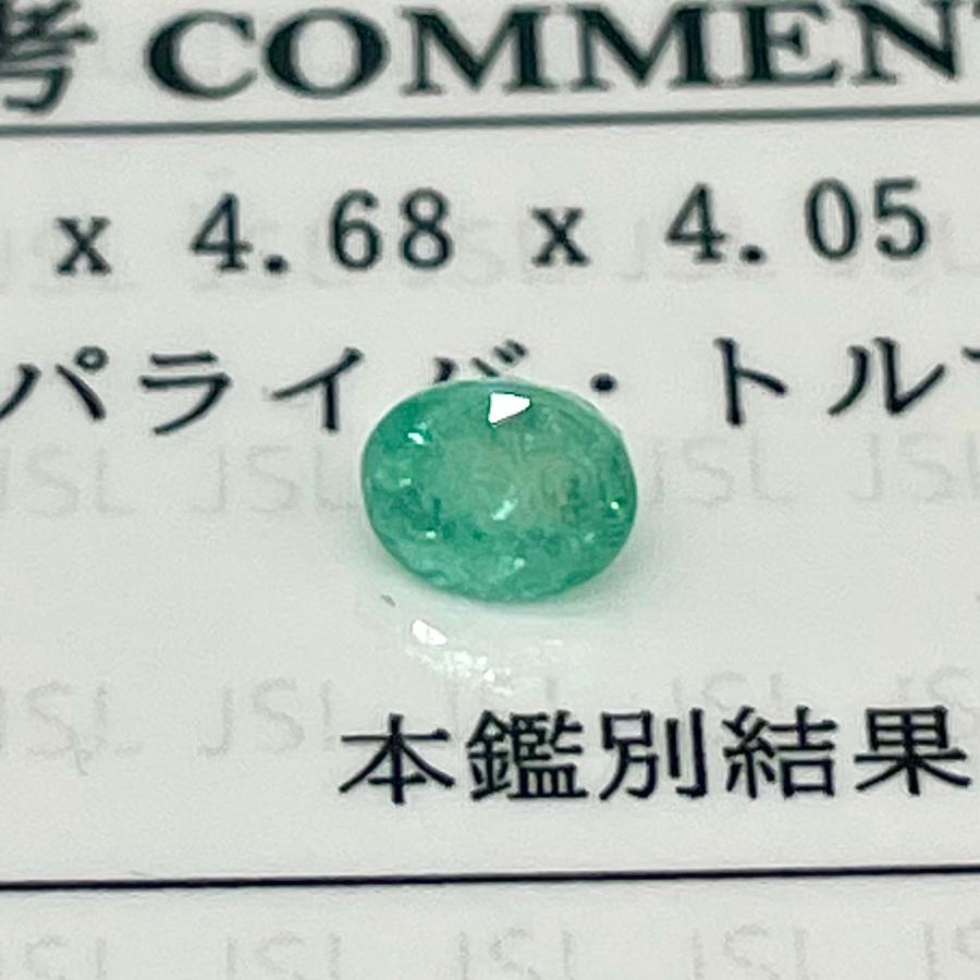 0.76ct 天然 パライバトルマリン ルース S1022 銅ベアリング 鑑別書 