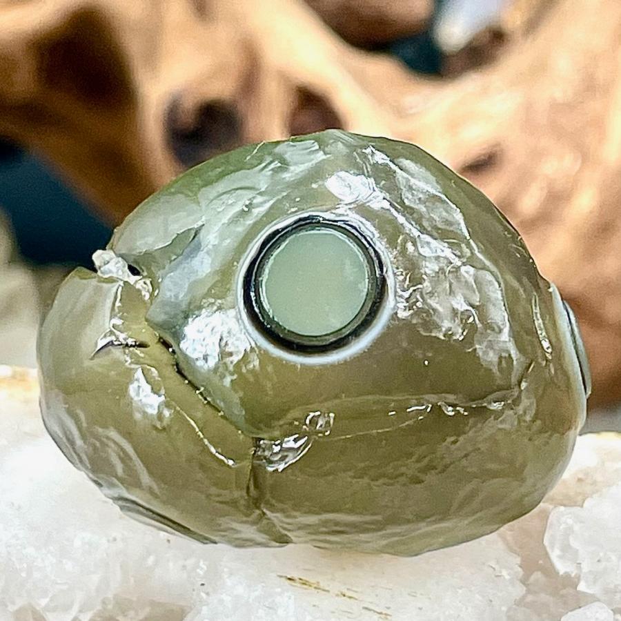 ゴビアゲート 原石 S584 天眼石 アラシャンアゲート 天珠 ゴビ