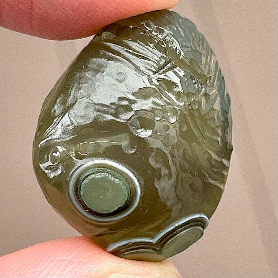 ゴビアゲート 原石 S584 天眼石 アラシャンアゲート 天珠 ゴビ