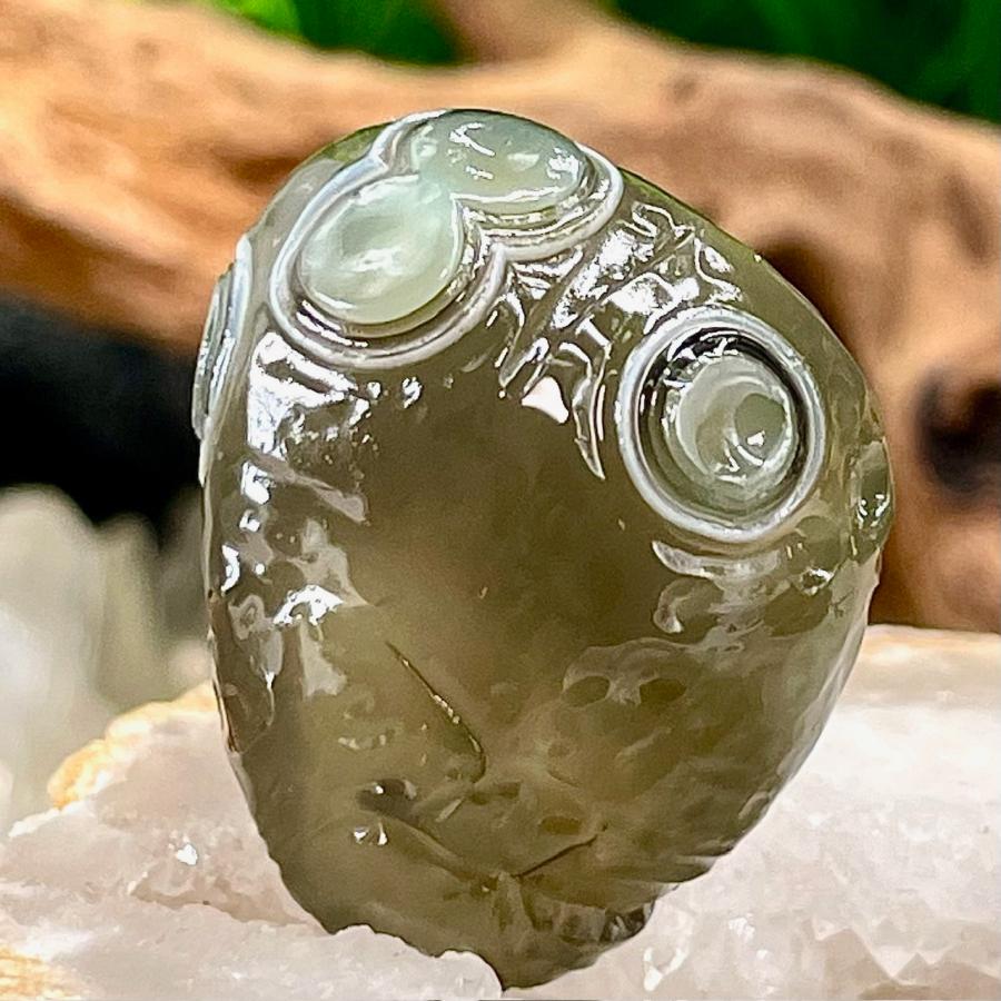 ゴビアゲート 原石 S584 天眼石 アラシャンアゲート 天珠 ゴビ