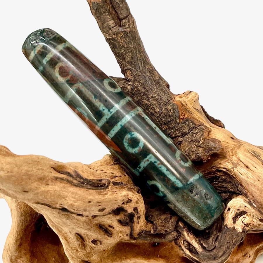 九眼天珠 大寸 s724 朱砂 天眼 チベット天珠 dzi ジービーズ