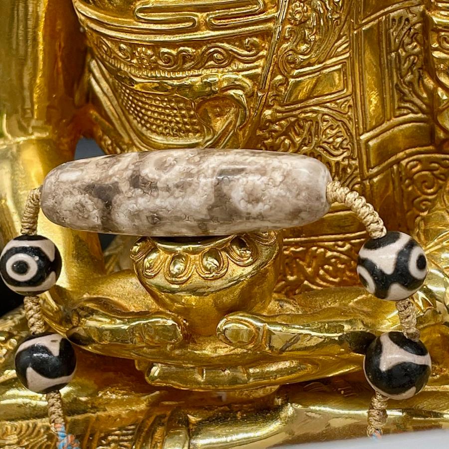 チベット羊眼天珠ネックレス 九眼天珠 原石 s797 老礦天珠 ネックレス 天眼 チベット瑪瑙 47.5mm