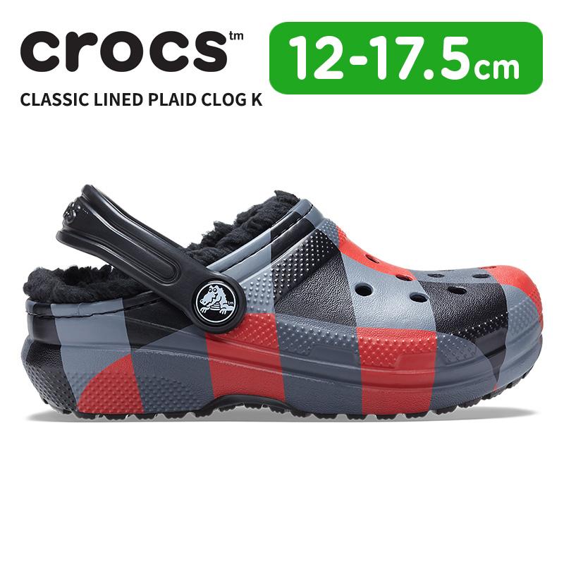 crocs（クロックス） キッズ サンダル クラシック ラインド プラッド