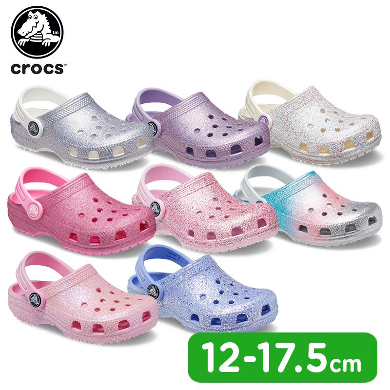 クロックス キッズ CROCS サンダル シューズ クラシック グリッター クロッグ トドラー 子供 シューズ サボ クロッグ ベビー 206992[C] | crocs