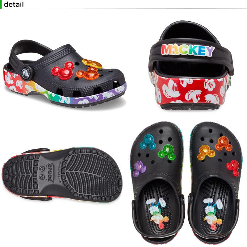 クロックス crocs クラシック ディズニー レインボー クロッグ トドラー classic disney rainbow clog t キッズ サンダル シューズ 子供用 ミッキーマウスC A]｜crohas｜02