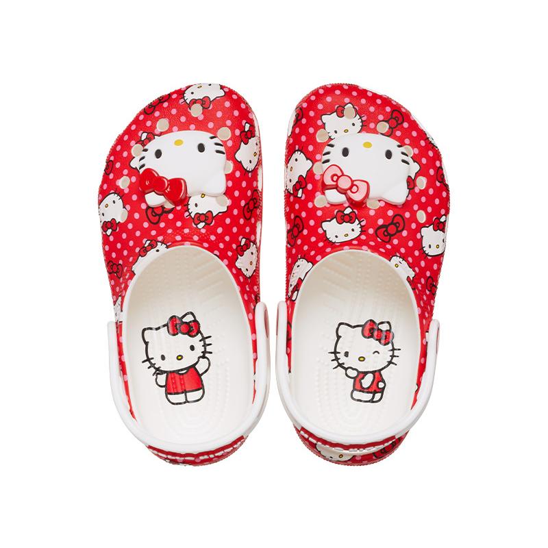 クロックス キッズ CROCS サンダル シューズ ハローキティ レッド クラシック クロッグ K 子供用 ガール サボ キャラクター かわいい 210576[C] | crocs | 06