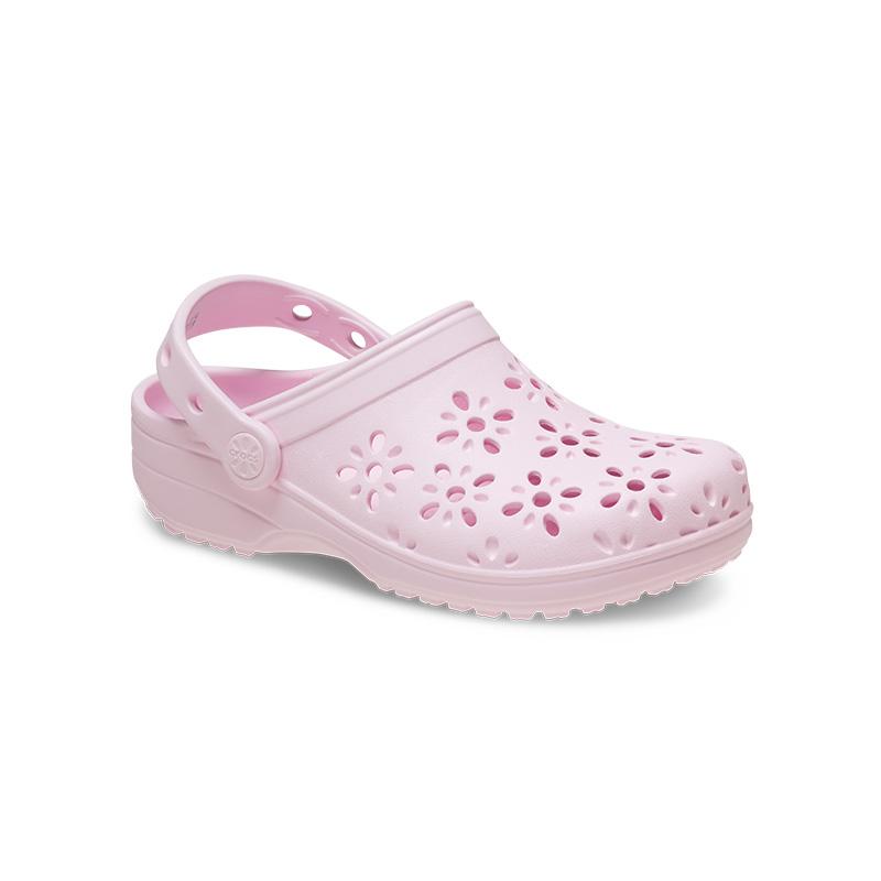 クロックス キッズ CROCS サンダル シューズ クラシック フローラル カット アウト クロッグ K 子供用 ガール サボ 花柄 210943[C] | crocs | 04