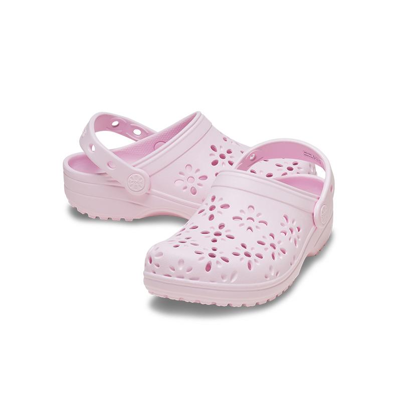 クロックス キッズ CROCS サンダル シューズ クラシック フローラル カット アウト クロッグ K 子供用 ガール サボ 花柄 210943[C] | crocs | 07