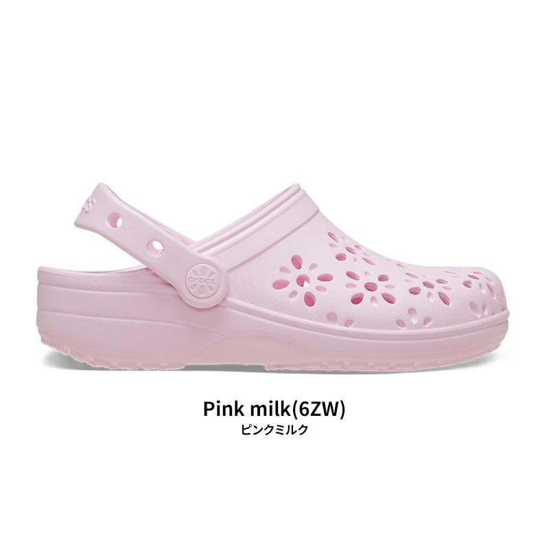 クロックス キッズ CROCS サンダル シューズ クラシック フローラル カット アウト クロッグ K 子供用 ガール サボ 花柄 210943[C] | crocs | 10