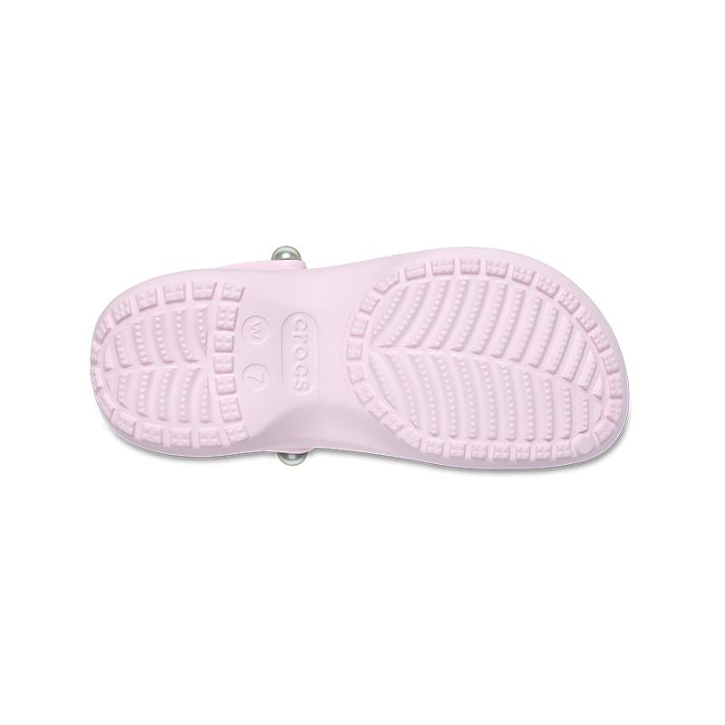 クロックス レディース サンダル CROCS クラシック プラットフォーム パール クロッグ 厚底 ボリュームソール 211231[C]の画像