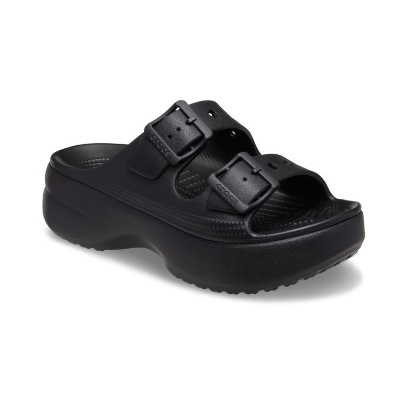 GIDA ストーン付き黒プラットフォームサンダル crocs（クロックス） [B]クロックス レディース サンダル サタデー