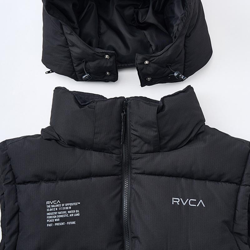 RVCA（ルーカ） メンズ 中綿ベスト RVCA RVCA PUFFER VEST フード付き