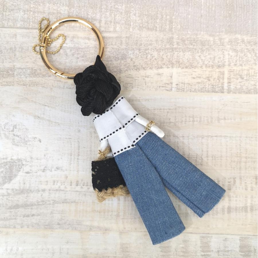 レディース バッグチャーム キーホルダー 人形 ドールチャーム  