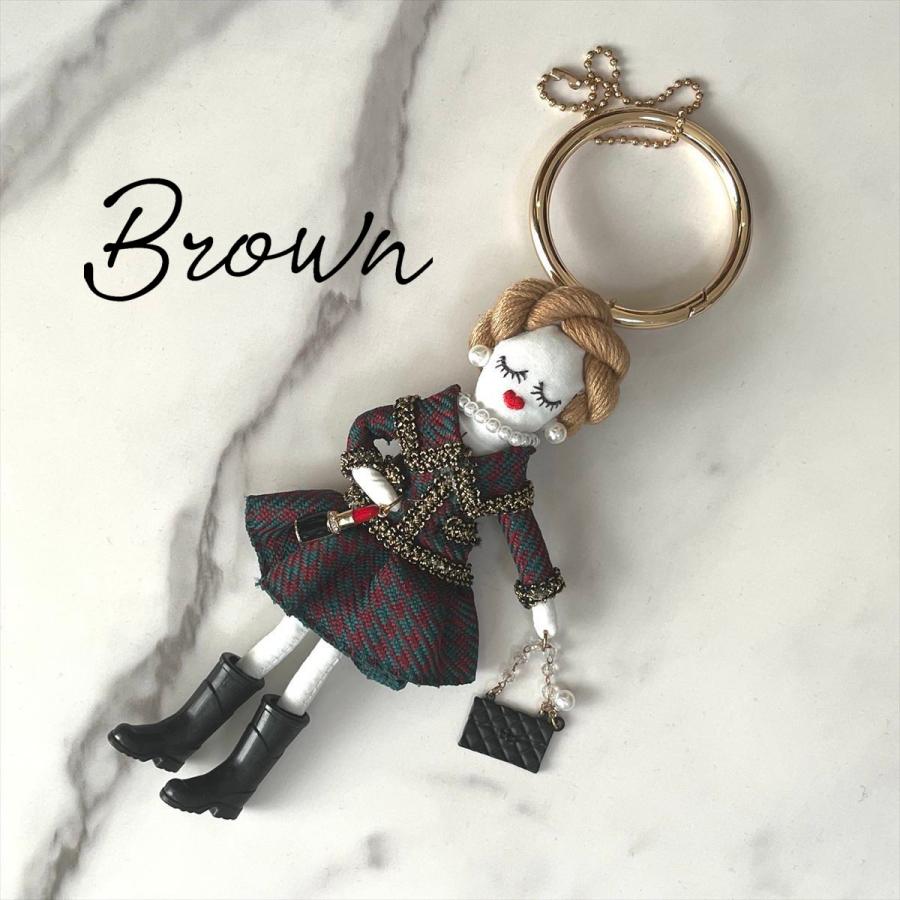 バッグチャーム レディース キーホルダー 人形 ドールチャーム  