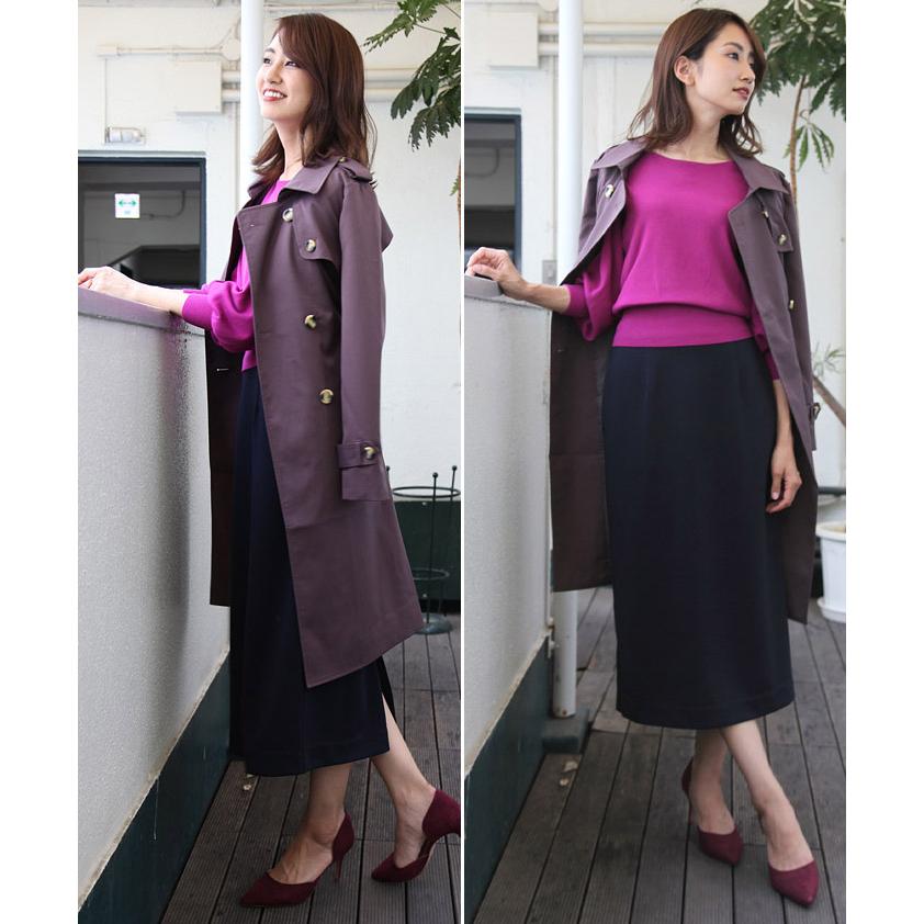【新品】ベーシックとろみトレンチコート ベーシックとろみトレンチコート-short & regular | 小柄・低身長女性