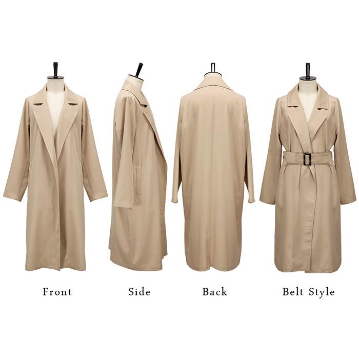 着流しロングとろみトレンチコート : TEANY - 通販 - Yahoo