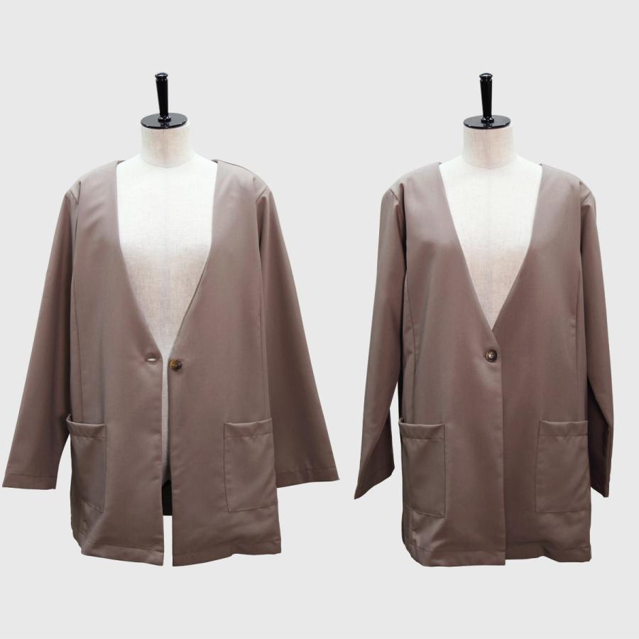 ノーカラーオーバーサイズジャケット : TEANY - 通販 - Yahoo!ショッピング