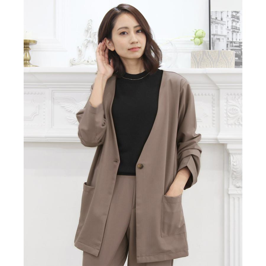 ノーカラーオーバーサイズジャケット : TEANY - 通販 - Yahoo!ショッピング