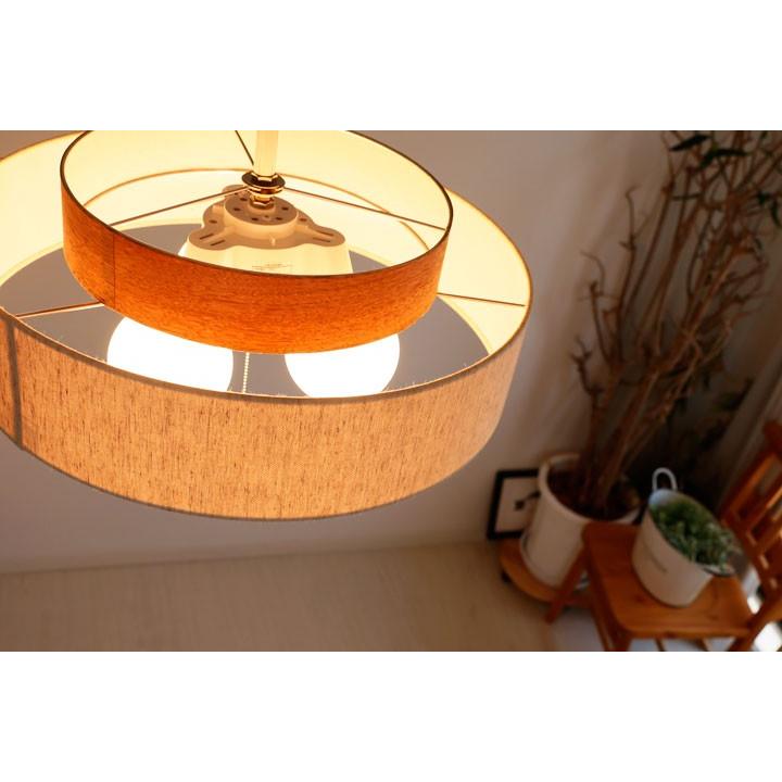 3灯 ペンダントライト Dual ベージュ ウォールナット : デザイン照明の