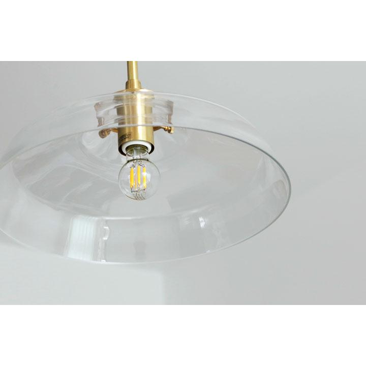 【新品】真鍮ペンダントライト ルーク（クリア） 1灯 ペンダントライト Luke クリア ガラス LED 照明 : デザイン照明の