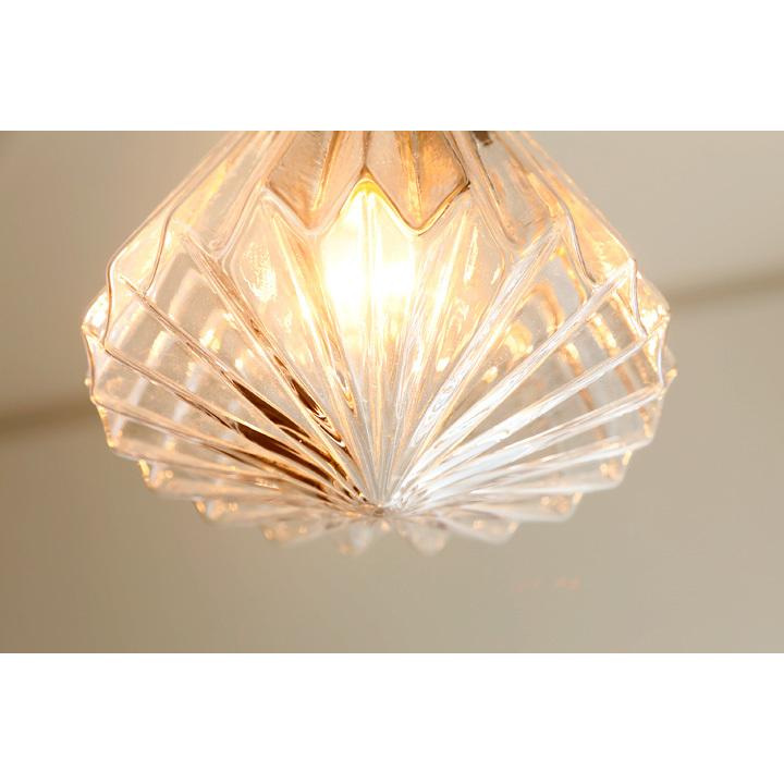 1灯 ペンダントライト Lorrez クリア レトロ LED ガラス クラシック