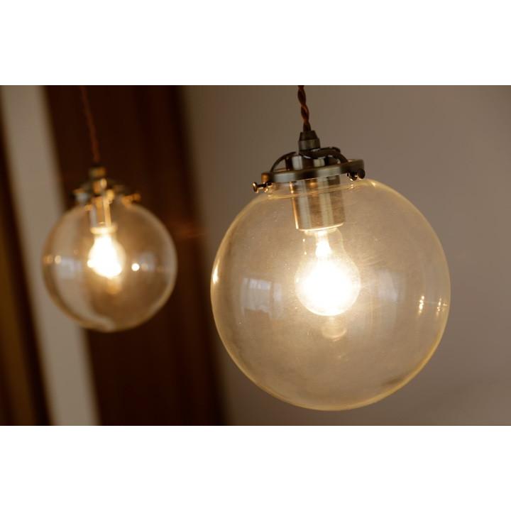 1灯 ペンダントライト Orelia-L ボール ガラス LED電球 レトロ