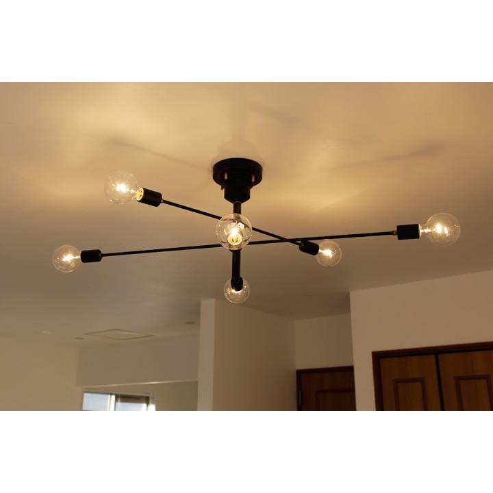 6灯 シーリングライト Astre スポットライト ブラック 直付け 売れ筋